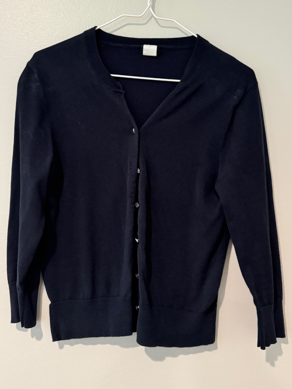 J. Crew Navy Button-Front Women's Cardigan